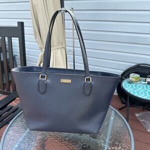 Kate Spade Blue Tote Bag with Structured Design